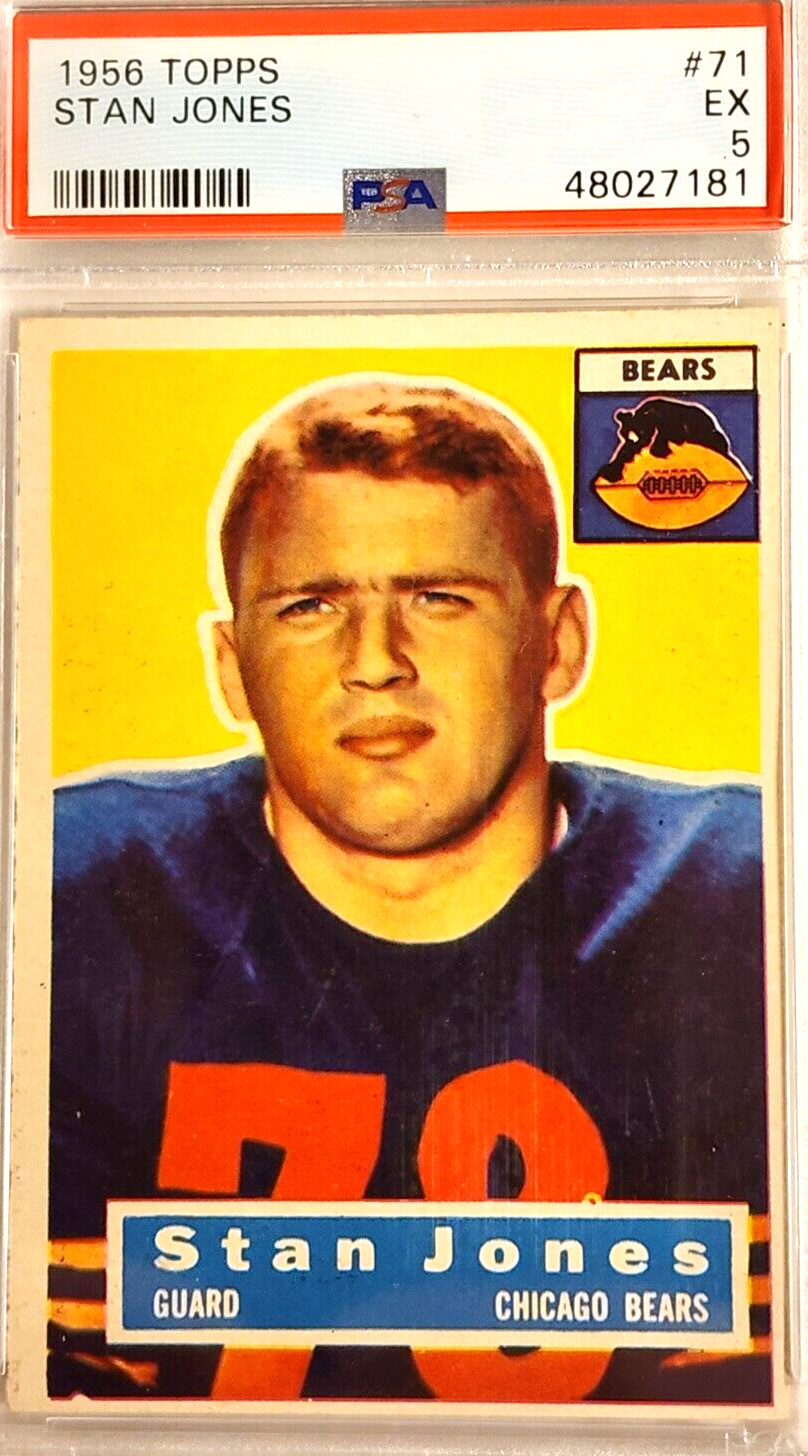 1956 TOPPS #71 STAN JONES PSA EX 5 HOF RC ROOKIE