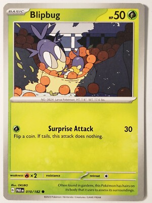 okubo pokemon cards Blipbug 010/182 - NM / M - Paradox Rift Pokemon Card $2 Combined Ship OKUBO  Art