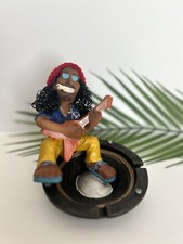 BOB MARLEY Vintage Resin Cigarette Ashtray Grass Rasta Jamaican Reggae Guitar