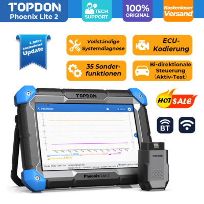 TOPDON Phoenix Lite 2 Profi KFZ OBD2 Diagnosegerät ECU Coding 35+Reset Scanner