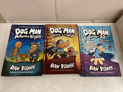 Dog Man Dav Pilkey Lot of 3 HC Graphic Novels