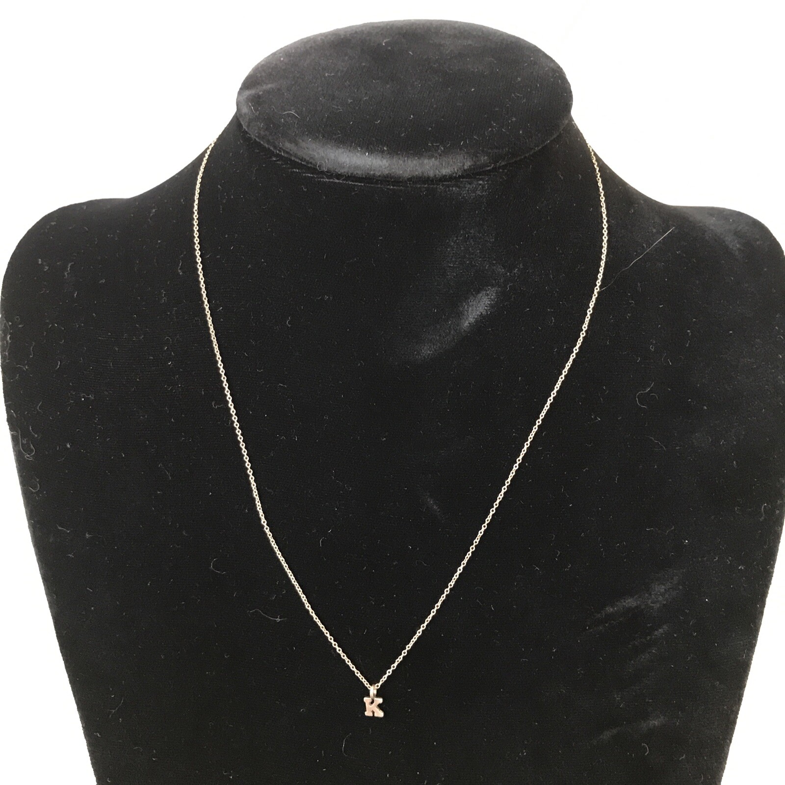 925 Sterling Silver K Initial Monogram Petite Sma… - image 2