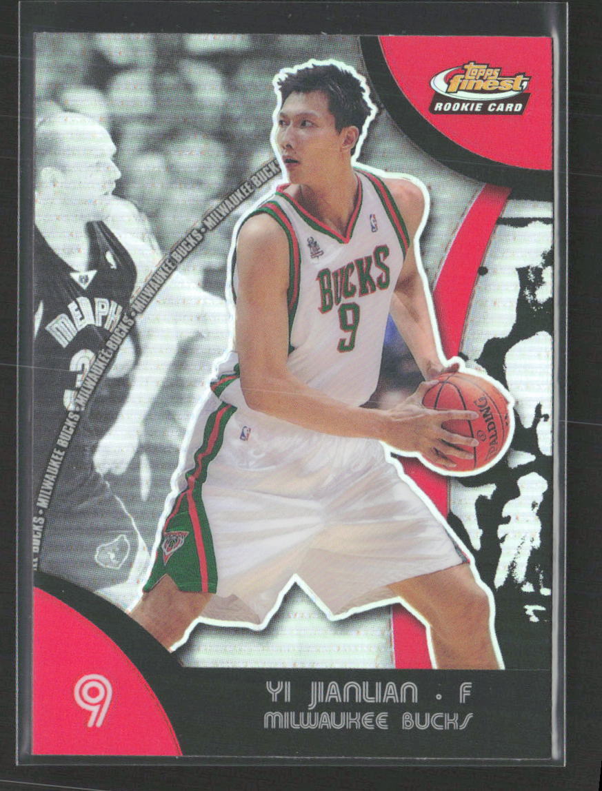 2007-08 Finest #73 Yi Jianlian Refractors Milwaukee Bucks RC (T)