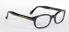 KD's Original Sunglasses, Black Frame / Clear Lens / FLAMES Comes W/Free Pouch 