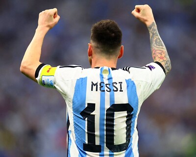 8x10 Photo LEO MESSI Argentina FIFA Soccer World Cup Champions Premier PSG 