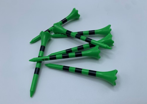 Golf Tees Truestrike 2 3/4 Green with Black Stripes Premium 2.75 Golf Tees - Picture 5 of 5