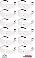 12 PR ZTEK CLEAR Protective Shooting Safety Glasses Sport Work Eyewear ANSI Z87+