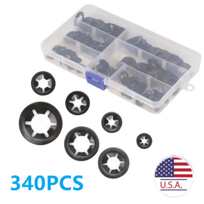340PCS starlock washers Tooth Starlock Push On Locking Washers Clips Fasten US