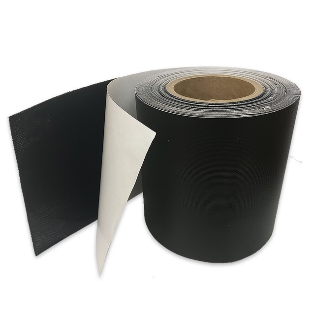 Vinyl Tarp Repair Tape 6" x 50' Black Tarp Repair Kit for Dump Truck