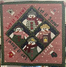 Let it Snow Snowman throw quilt