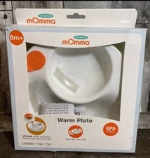 mOmma Baby Mealtime Warm Plate Green Microwavable Anti Tip Bowl Warm 6 mo 