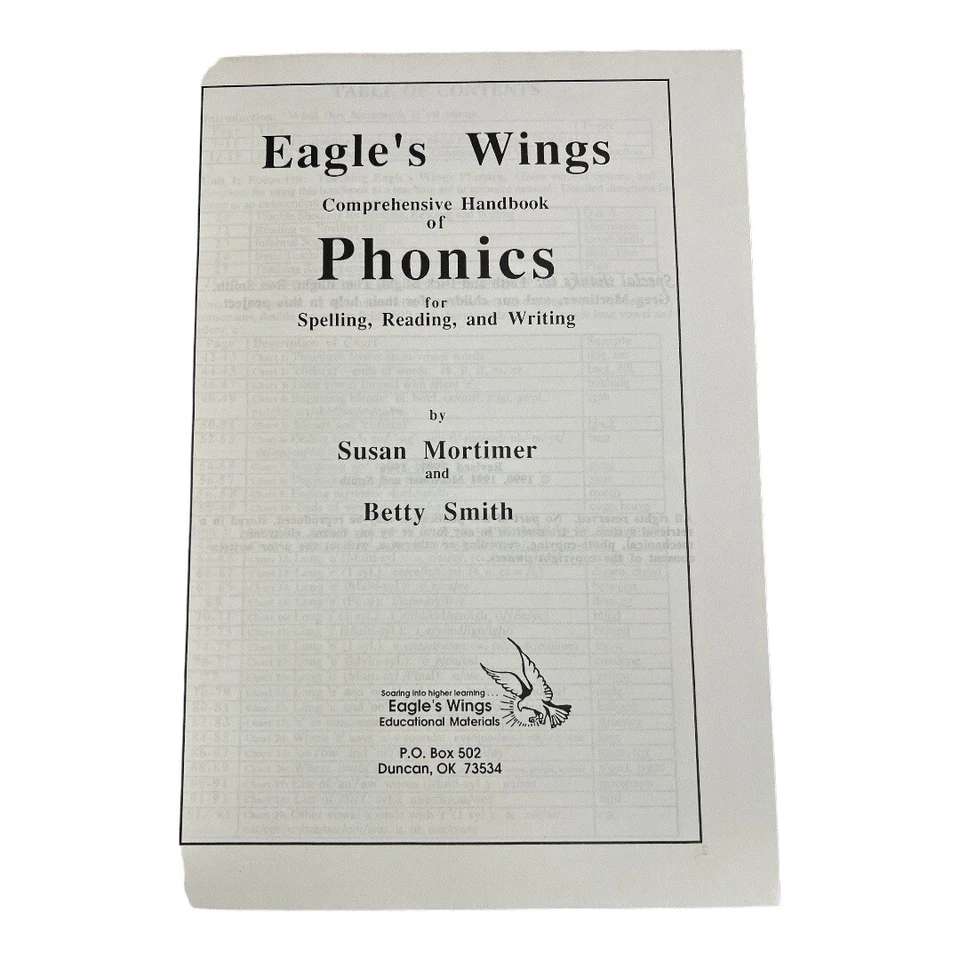 Eagles Wings Comprehensive Handbook of Phonics~Mortimer & Smith 1996 Rev~R1 02 - Image 2 of 4