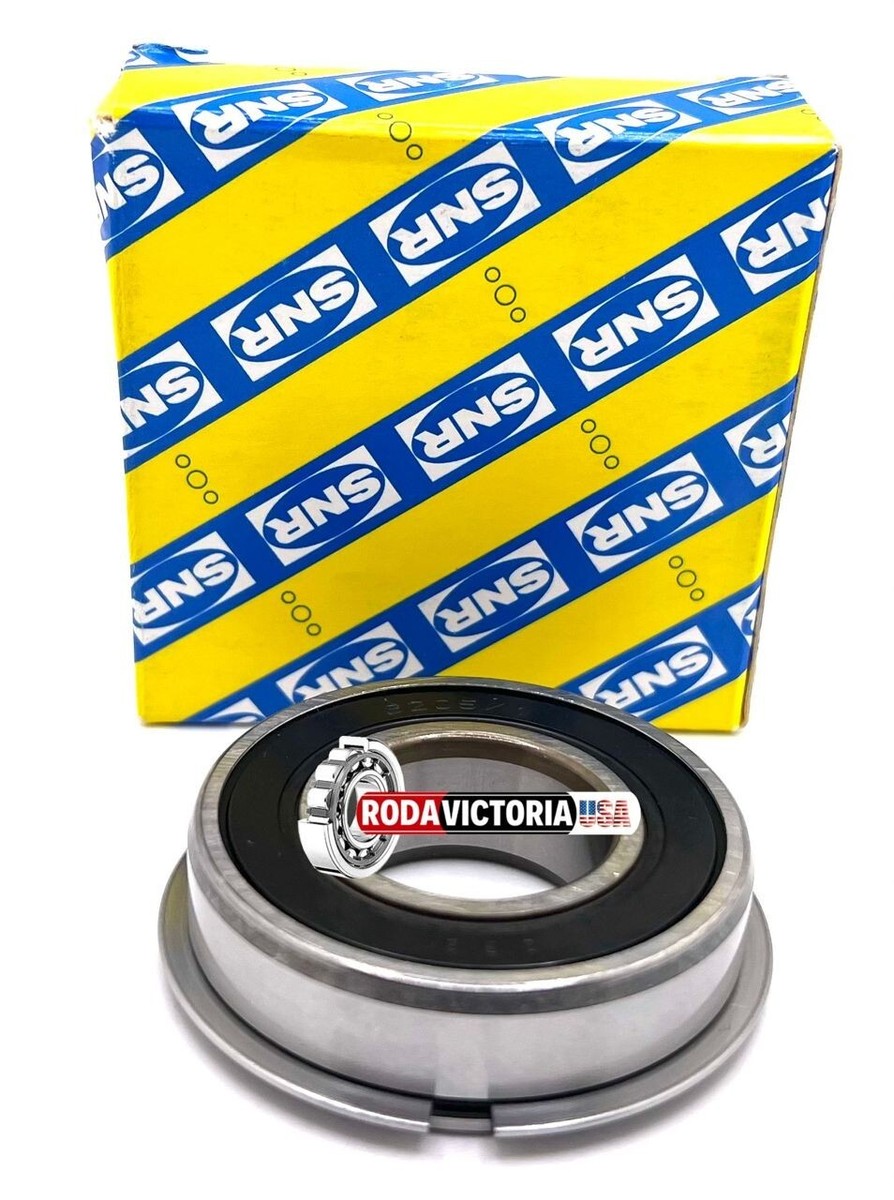 SNR 6205 2RS NR BALL BEARING, RUBBER SEALED + SNAP RING 25x52x15
