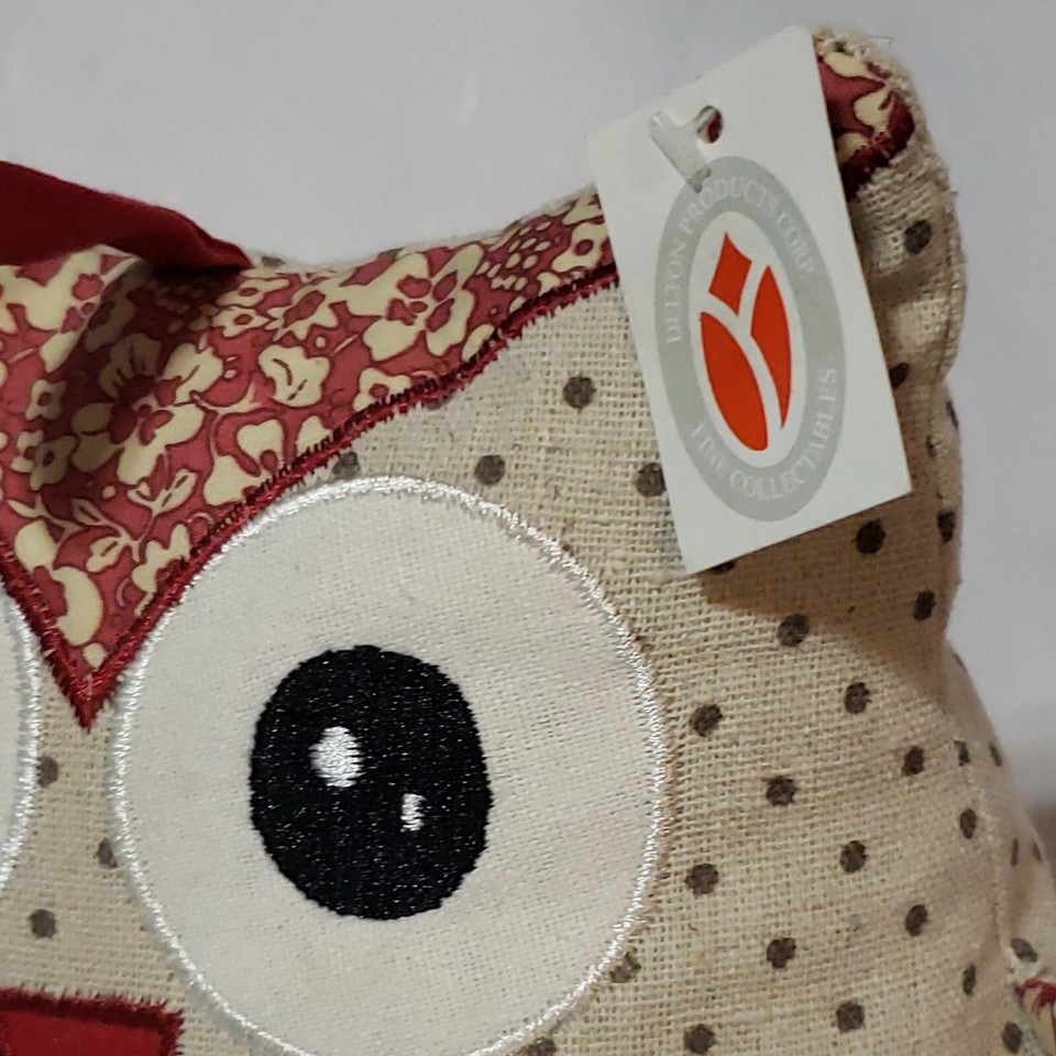 Delton Collectibles Country Heart Owl Embroidered Weighted Doorstop 8