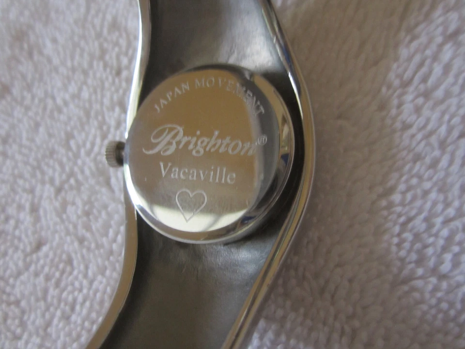 Часы наручные браслет на петлях сердце стразы черная эмаль Brighton Vacaville - Изображение 3 из 4