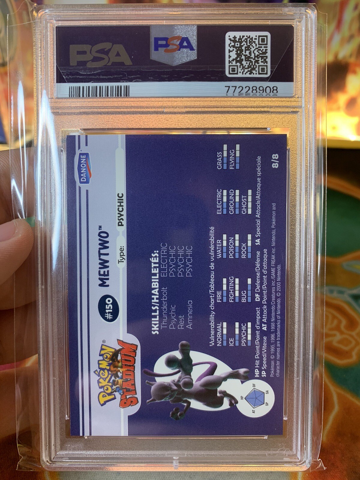 2000 Danone Pokemon Stadium Tip Shiny Gold #8 Mewtwo - PSA GEM MT 10 - Pop  3 on Goldin Auctions