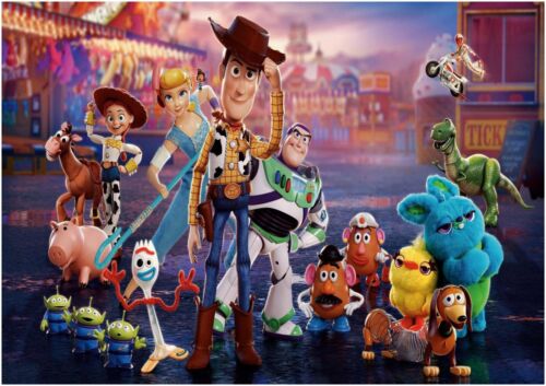 Disney Toy Story 4 Cartoon Film Large Wall Art Framed Canvas Picture 20x30" - Picture 1 of 1