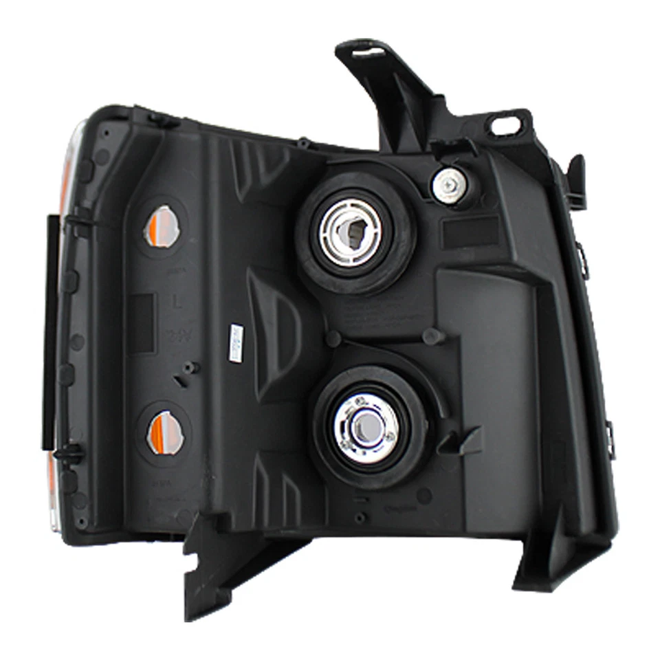 Black 2007-2013 Chevy Silverado 1500 2500 3500 Headlights Headlamps 08 09 10 11 - Image 3 of 4