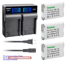 Kastar Battery LCD Rapid Charger for Canon NB-12L CB-2LG  LEGRIA mini X Camera
