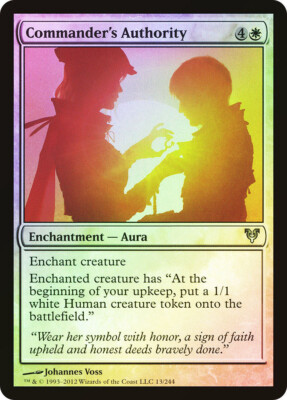 MTG FOIL Commander's Authority  - Avacyn Restored #013
