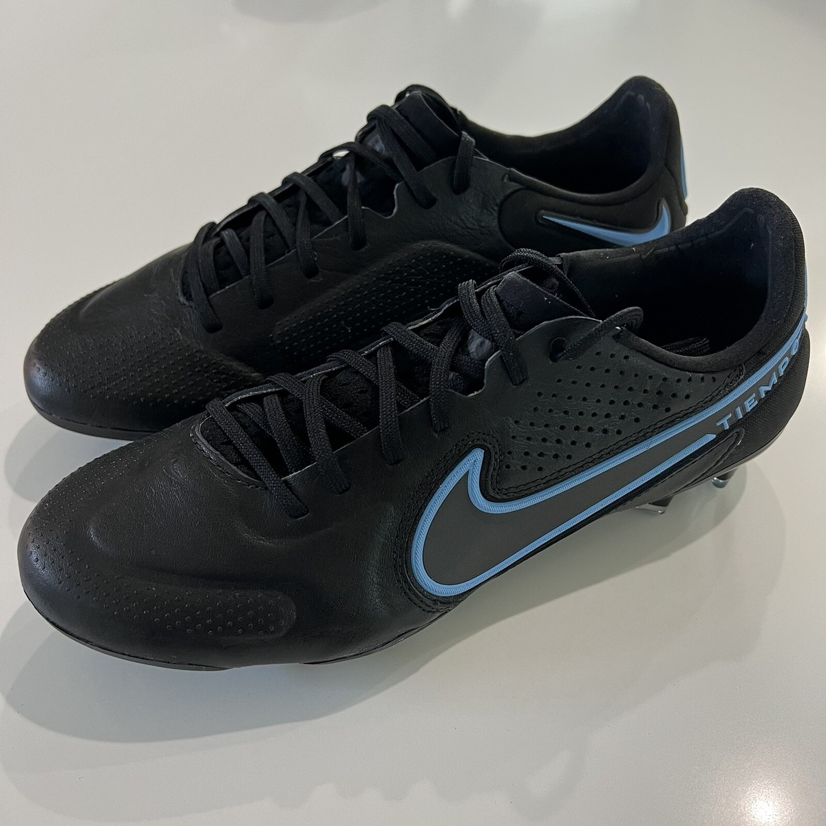 Nike Tiempo Legend 9 Elite FG Soccer Cleats Black/Blue Men
