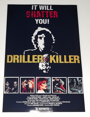 Driller Killer 1979 Abel Ferrara USA Poster 19''x13'' Cult/Horror/Black Comedy