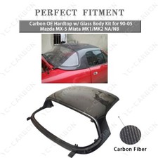 Carbon Oe Hardtop W Glass Body Kit For 90-05 Mazda Mx-5 Miata Mk1mk2 Nanb