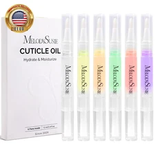 6Pcs Cuticle Oil Pen Set,Nail Moisturizing Cuticle Oil Enriched with Vitamin E,S