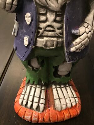 KKPLZZ Zombie Garten Statue - Horror Dekoration Mit LED Laterne