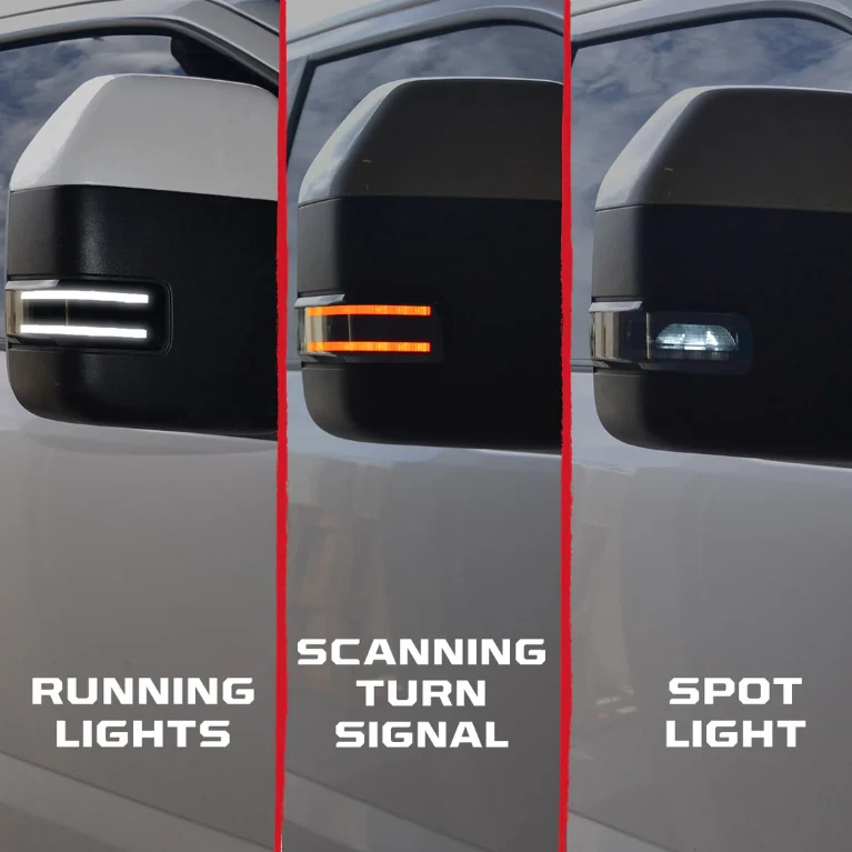 Recon White LED Scanning Smoked Mirror Lights For 2017-2019 Ford Super Duty - Image 3 of 4