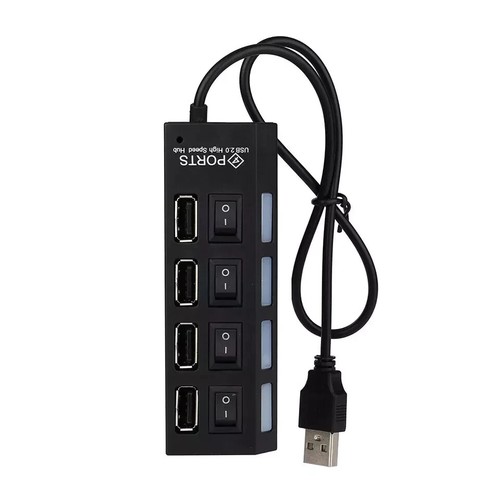 High Speed 4 Port USB HUB 2.0 Multi Splitter Expansion Desktop PC Laptop Adapter - 第 5/6 張圖片
