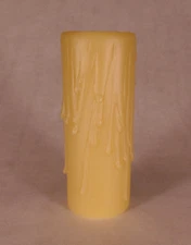 NEW 4" Gold PolyBeesWax Chandelier Standard Lamp Candle Cover with DRIPS CC912G