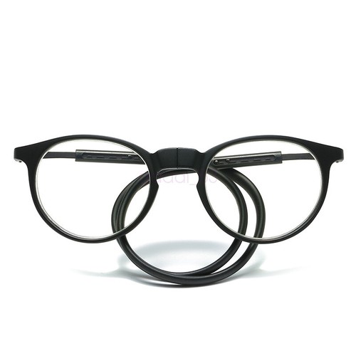 NEW AU Magnetic Attraction Circle Frame Reading Glasses Fold Hanging Neck Reader - Picture 8 of 12