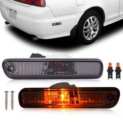 Rear Smoke Bumper Side Marker Light For Honda Accord 1994-02 Or Prelude 1992-96
