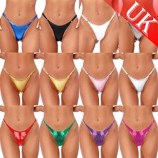 UK Women's Brazilian Bikini Bottoms Thongs High Waist T-back Briefs G-strings