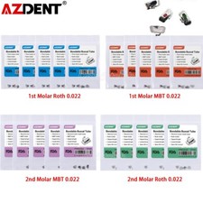 AZDENT Dental Orthodontic Buccal Tube 1st Molar Bondable Non-Conv Roth/MBT .022