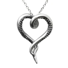 Controse Sea Lover Octopus Necklace – Stainless Steel Tentacle Heart Pendant for