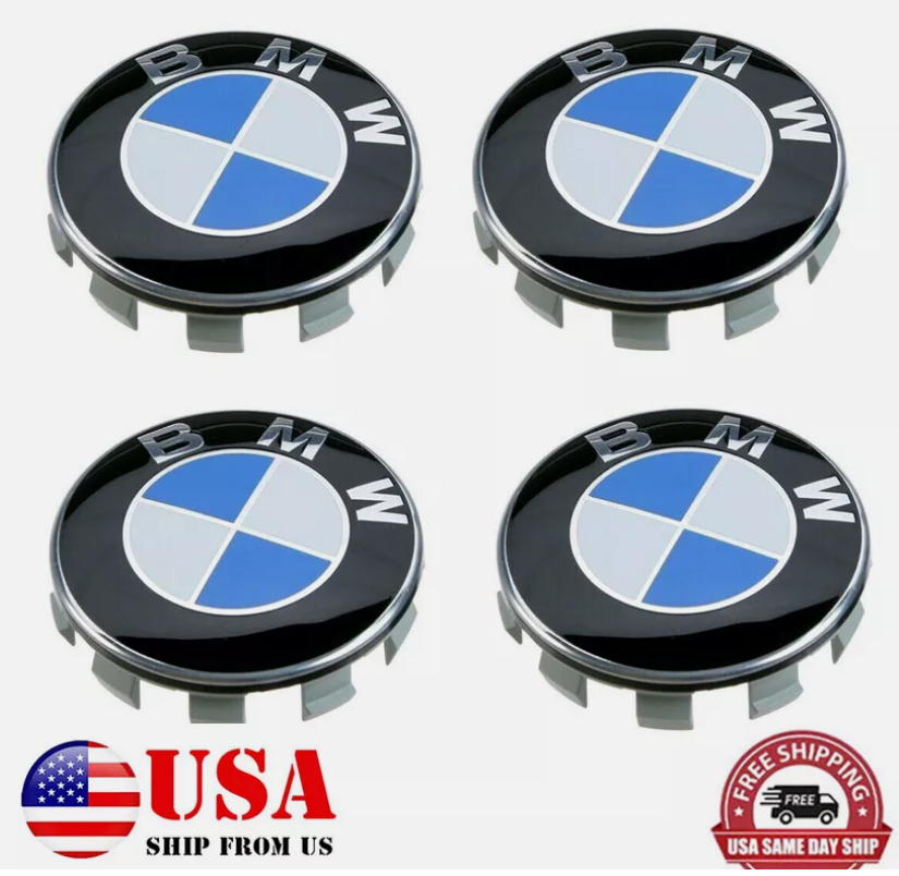 4PCS SET Genuine BMW Wheel Center Hub Caps Logo Badge Emblem OEM 4x 68mm 2.67