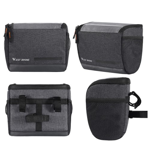 Bike Front Tube Bag Bicycle Handlebar Front Frame Pannier Bag Bike Basket Bag - Picture 12 of 12