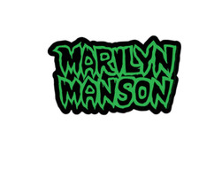 MARILYN MANSON - GREEN LOGO - STICKER - BRAND NEW - MUSIC BAND S-8808