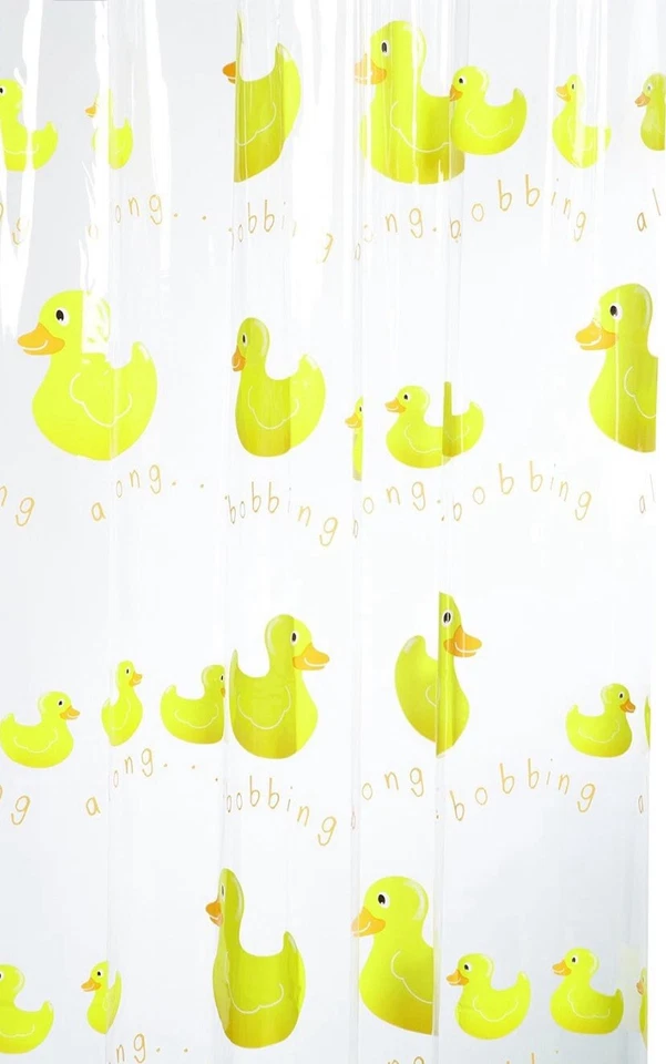 Cortina de ducha de vinilo Croydex vintage Bobbing Along Ducks, de colección, fabricada en el Reino Unido Foto 2 de 3
