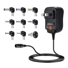 12W Universal AC Adapter 3V-12V Multi Voltage Switching Power Supply 8 Tips