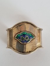 LIBERTY & CO ARCHIBALD KNOX STERLING SILVER ENAMEL NAPKIN RING 1910