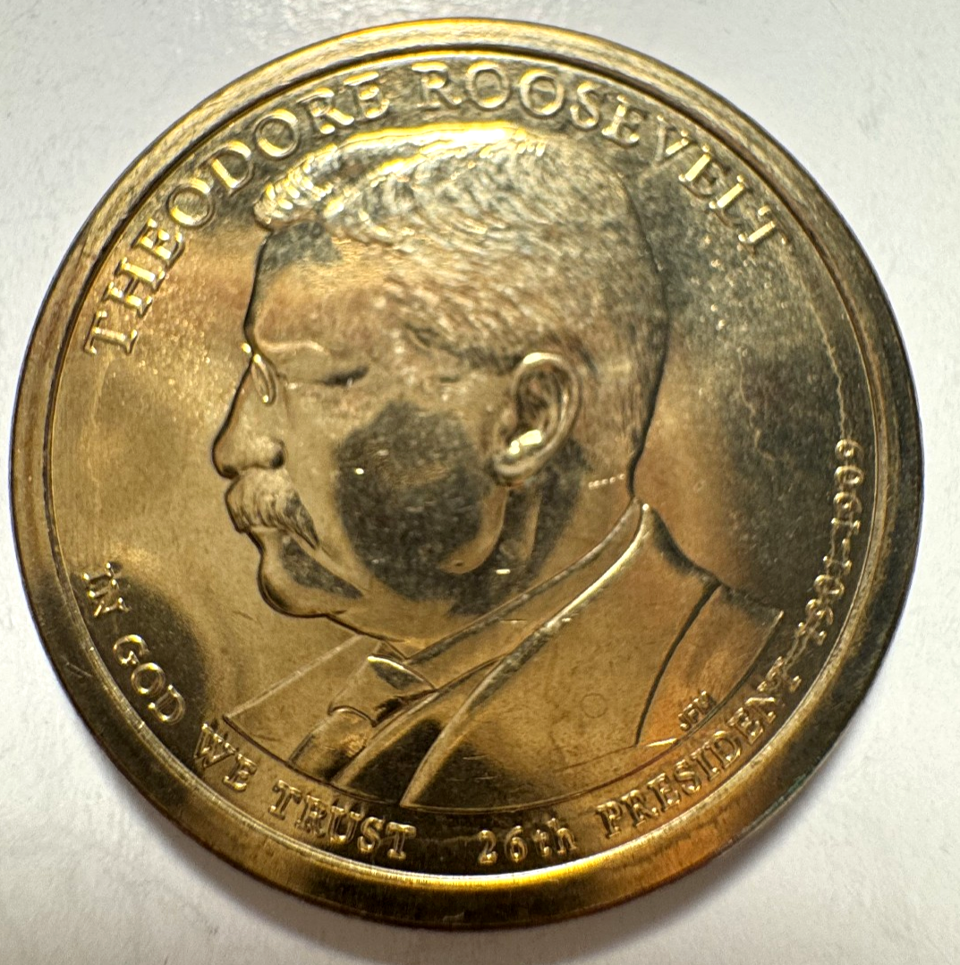 Theodore Roosevelt 26th President (1901-1909) Mint US One Dollar