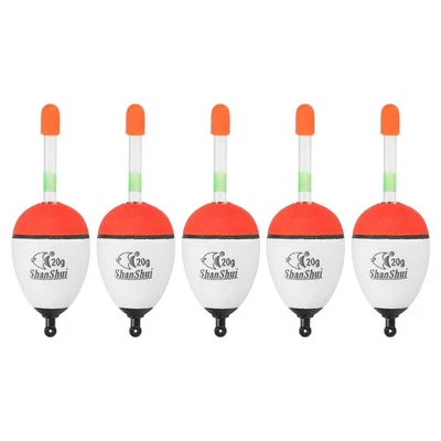 0.7oz Pêche Bobines, 5 Lot EVA Pêche Flotteur pour Eau-Salée Eau-Douce Blanc - Photo 1/4