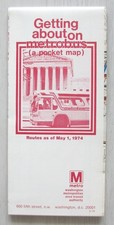 Vintage May 1974 Washington DC M Metro Bus Sy...