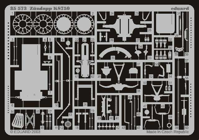 Eduard Accessories 35573 - 1:35 BMW R75 / Zündapp KS750 Photo Etch Set