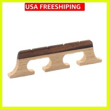 4-String Banjo Bridge, Ebony and Maple Bridge for Banjolele, Enhanced Acousti...