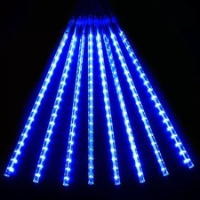 LED Meteor Shower Rain Drop Falling String Fairy Lights Christmas Outdoor Garden