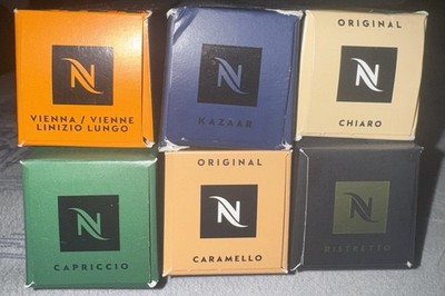 Nespresso Original Pods - 6x10 Caramelo Capriccio Ristretto Chiaro Vienna Kazaar